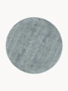 Rond viscose vloerkleed Jane, handgeweven