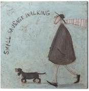 Schilderij op canvas Sam Toft - Small Sausage Walking