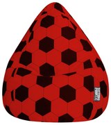 BeanBag Voetbal XL - Rood/Zwart