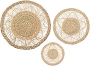 Atmosphera Wanddecoratie Riet - Set van 3 - Beige Lin - Ø 18/28/38 cm