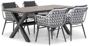 Tuinset 4 personen 180 cm Wicker Grijs Lifestyle Garden Furniture Dolphin/Forest