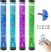 VEVOR Lavalamp met 10 drijvende vissen, 100 cm bubbellamp, 16 kleurveranderende lichteffecten, afstandsbediening, sfeerverlichting, aquariumnachtlampje voor slaapkamer, woonkamer en huisdecoratie