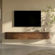 Hangend Tv-meubel Donker Hout 200 Cm - 200x40x30cm.