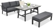 Aluminium tuinmeubelen Sydney Apetito Comfort 3 met bank Garden Point antraciet