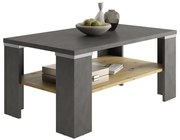 FMD Salontafel met schap matera grijs en artisan eikenkleurig