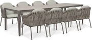 Tuinset 8 personen 280 cm Rope Taupe Santika Furniture Santika
