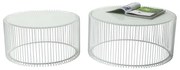 Kare Design Wire Bijzettafelset Wit Staaldraad Wire