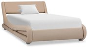 vidaXL Bedframe kunstleer cappuccino 90x200 cm