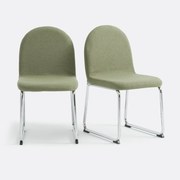 Set van 2 stoelen, poten chroom, Marsso