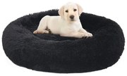 vidaXL Honden-/kattenkussen wasbaar 90x90x16 cm pluche zwart