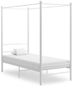 vidaXL Hemelbedframe metaal wit 90x200 cm