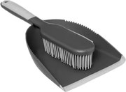 5Five Stoffer&amp;Blik - Grijs - Met Rubberen Rand&amp;Stevige Haren - Handig&amp;Duurzaam