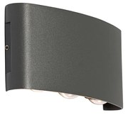 Buiten wandlamp donkergrijs incl. LED 6-lichts IP54 - Silly