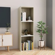 vidaXL Boekenkast/tv-meubel 36x30x114cm bewerkt hout wit en eikenkleur