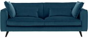 Goossens Bank Suite blauw, stof, 4-zits, elegant chic