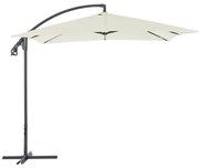 vidaXL Zweefparasol met stalen paal 250x250 cm zand