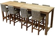 Rita barset 300x80x105 cm 9 delig rotan teak