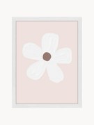 Ingelijste digitale print White Flower