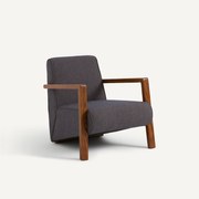 Fauteuil in wol en polyester Sanami