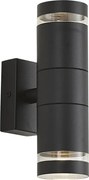 Moderne buiten wandlamp zwart 2-lichts IP44 - Dubbla