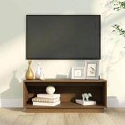 vidaXL Tv-meubel 90x35x35 cm massief grenenhout honingbruin