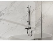 Fortifura Calvi Badkraan - met glijstangset - staafhanddouche - metalen doucheslang - mat zwart SW767488/SW496811/SW706203/SW720224