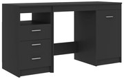 vidaXL Bureau 140x50x76 cm spaanplaat grijs