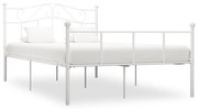 vidaXL Bedframe metaal wit 140x200 cm