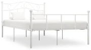 vidaXL Bedframe metaal wit 140x200 cm