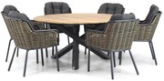 Tuinset Rond 6 personen 150 cm Wicker Grijs  Santika Furniture Santika