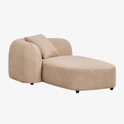 Linker Chaise Longue-module Voor Modulaire Bank In Chenille Coco Latte Bruin Dikke Chenille - Sklum
