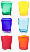 Handgemaakte waterglazen Confezione, 6-delig