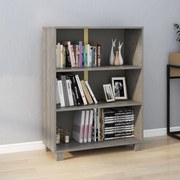 vidaXL Boekenkast 85x35x112 cm massief grenenhout lichtgrijs