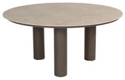 4 Seasons Outdoor Arizona tafel met rond keramisch blad zandkleur Ø 160 cm  Tuintafel    bruin weerbestendig