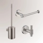 Best Design High End toilet accessoire set incl toiletborstel, rolhouder en haak RVS