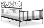 vidaXL Bedframe metaal zwart 160x200 cm