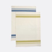 Set van 2 gestreepte katoenen theedoeken, Barjac