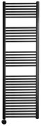 Sanicare elektrische design radiator 45x172cm zwart met thermostaat links chroom