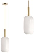 Hanglamp Melkachtig Glazen Buis Goud Wit APP667-1CP