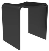 ZEZA Solid Badkamerkrukje - 40x30x43cm - solid surface - mat zwart FS710-400 Black
