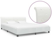 vidaXL Bedframe kunstleer wit 180x200 cm