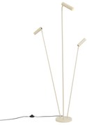 Moderne vloerlamp beige 3-lichts GU10 35mm - Thomas