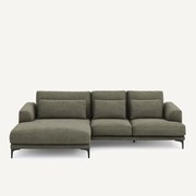 XL hoekbank links van katoen en linnen, MARSILE
