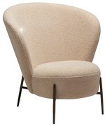 Dan-Form Orbit Fauteuil Met Hoge Rugleuning Boucle Frosted Almond Shimmer