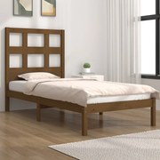 vidaXL Bedframe massief hout honingbruin 75x190 cm 2FT6 Small Single