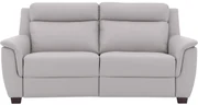 Goossens Excellent Relaxbank Vlore grijs, leer, 2,5-zits, stijlvol landelijk