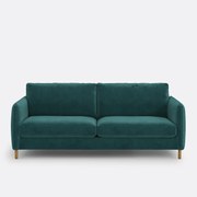 Bank in fluweel, 4-zit, Loméo