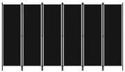 vidaXL Kamerscherm met 6 panelen 300x180 cm zwart