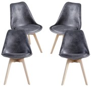 Pak 4 Synk Vintage Stoelen