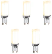 Set van 5 G9 3-staps dimbare LED lampen opaal 4.5W 500 lm 2700K